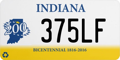 IN license plate 375LF