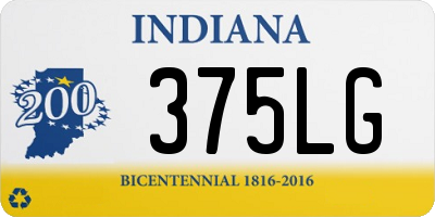 IN license plate 375LG