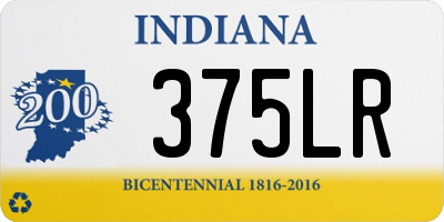 IN license plate 375LR