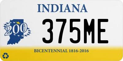 IN license plate 375ME