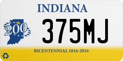 IN license plate 375MJ