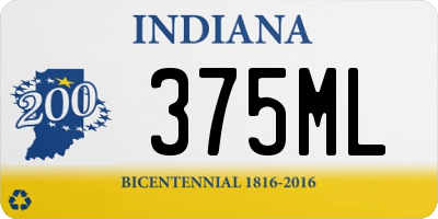 IN license plate 375ML