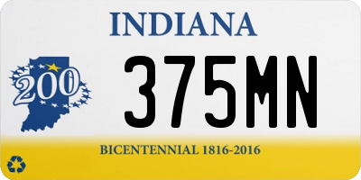 IN license plate 375MN