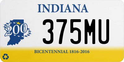 IN license plate 375MU