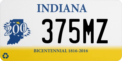 IN license plate 375MZ