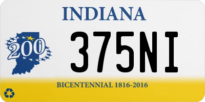 IN license plate 375NI