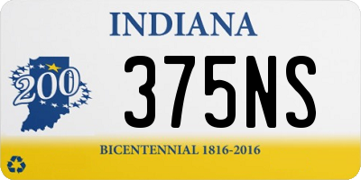 IN license plate 375NS