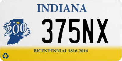 IN license plate 375NX