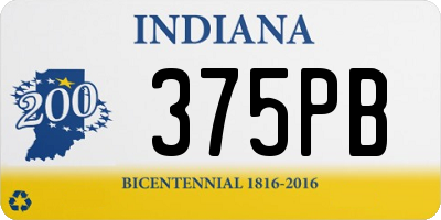 IN license plate 375PB