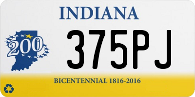 IN license plate 375PJ