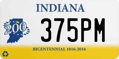 IN license plate 375PM