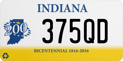 IN license plate 375QD