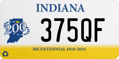 IN license plate 375QF