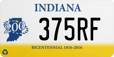 IN license plate 375RF