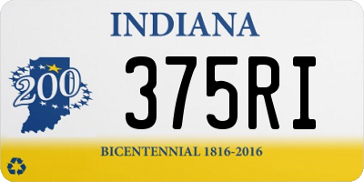 IN license plate 375RI