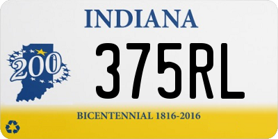 IN license plate 375RL