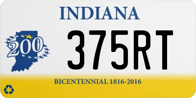 IN license plate 375RT