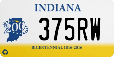 IN license plate 375RW