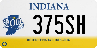 IN license plate 375SH