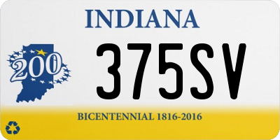 IN license plate 375SV