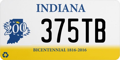 IN license plate 375TB