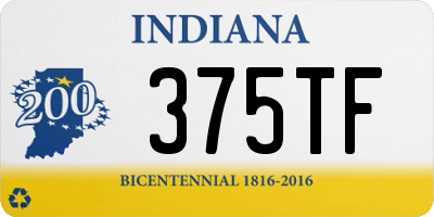 IN license plate 375TF