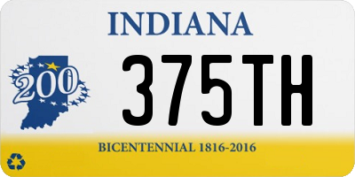 IN license plate 375TH