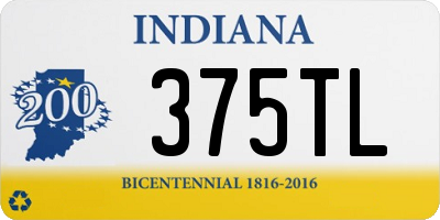 IN license plate 375TL