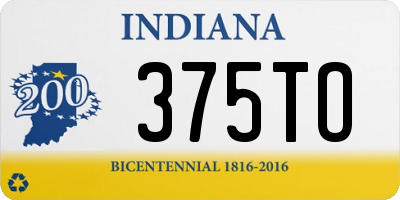 IN license plate 375TO