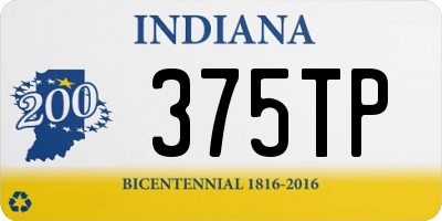 IN license plate 375TP