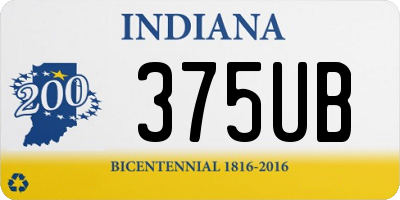 IN license plate 375UB