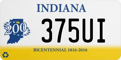 IN license plate 375UI