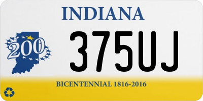 IN license plate 375UJ