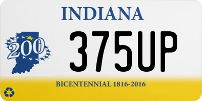 IN license plate 375UP