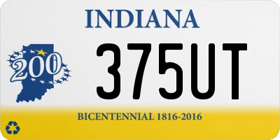 IN license plate 375UT