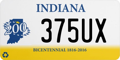 IN license plate 375UX