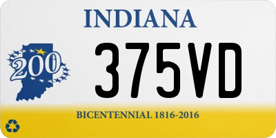 IN license plate 375VD