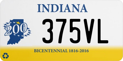 IN license plate 375VL