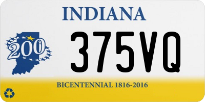 IN license plate 375VQ