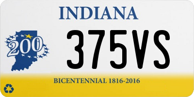 IN license plate 375VS