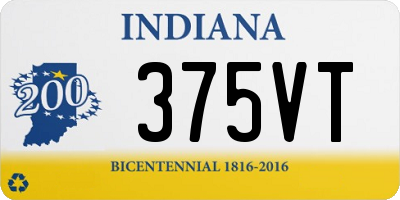 IN license plate 375VT