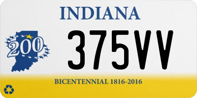 IN license plate 375VV