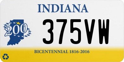 IN license plate 375VW