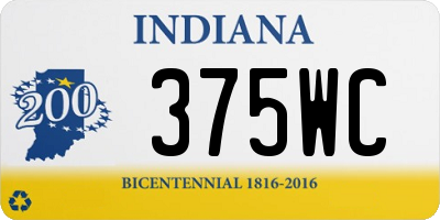 IN license plate 375WC