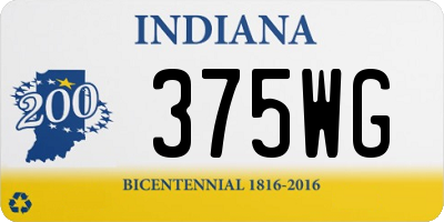 IN license plate 375WG