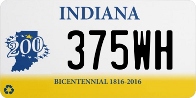 IN license plate 375WH