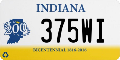 IN license plate 375WI