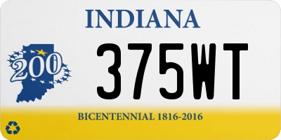 IN license plate 375WT