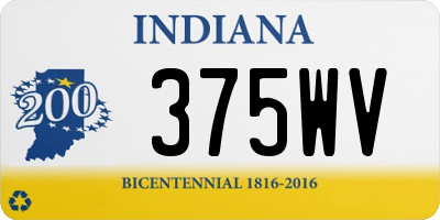 IN license plate 375WV