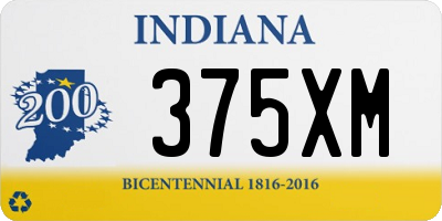 IN license plate 375XM